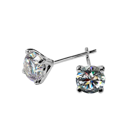 137 Earrings 4 pin Silver