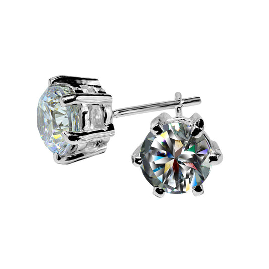 2 carat Moissanite diamond earrings