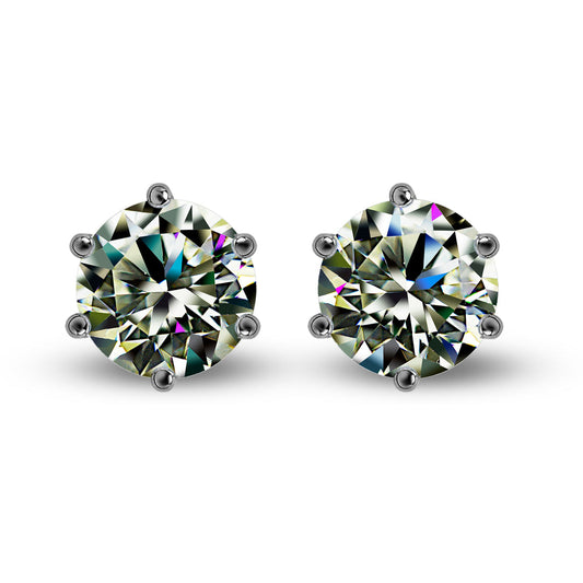 1 Carat Moissanite Earrings