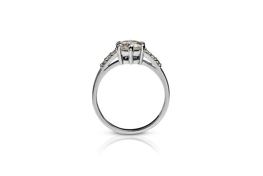 Shooting Star Moissanite Engagement Ring
