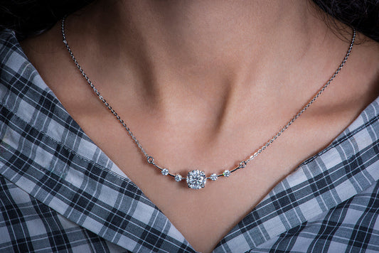 Arc of Moissanite Necklace