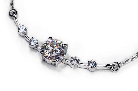 Arc of Moissanite Necklace