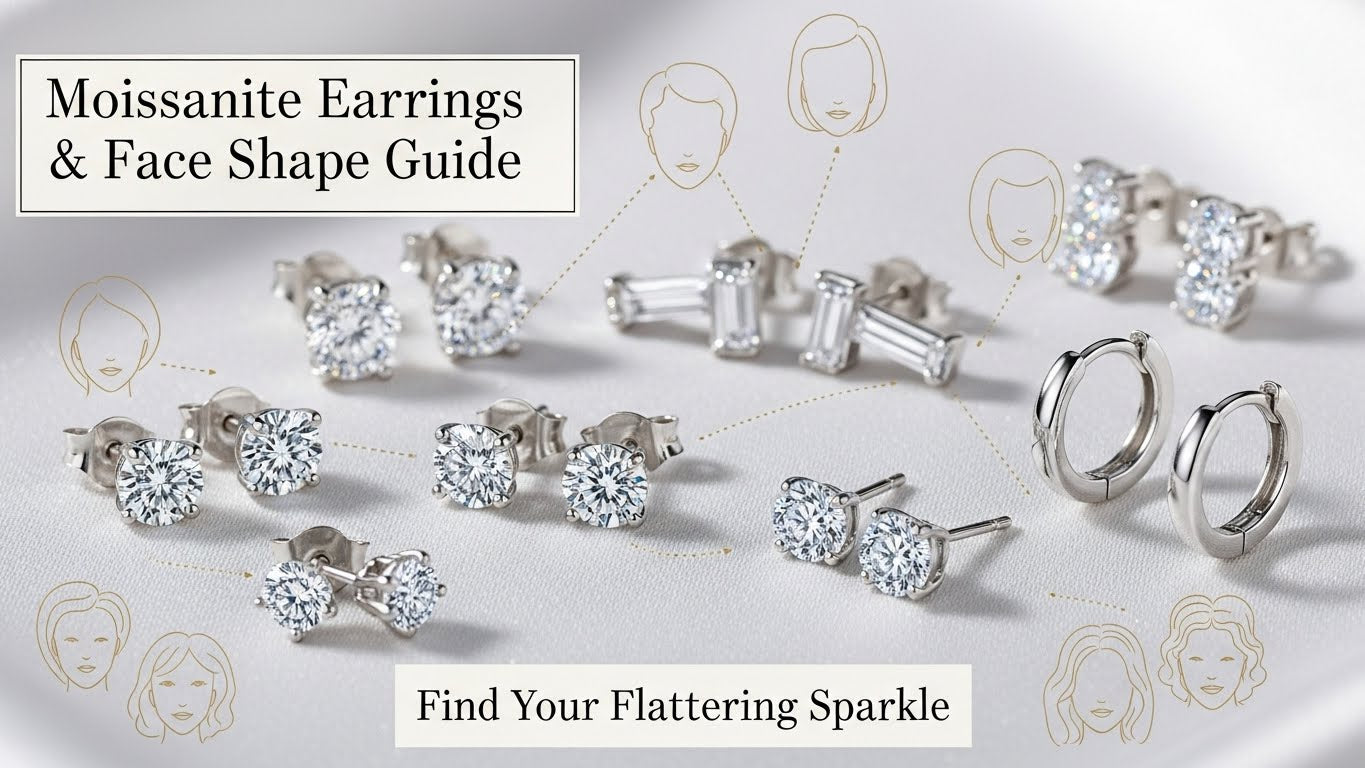 Moissanite Earrings and Face Shape: How to Choose the Most Flattering Sparkle