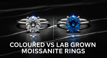 Difference Between Coloured Moissanite Rings and Lab Grown Moissanite Rings