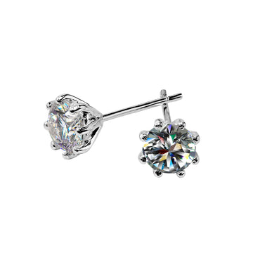 0.5 Carat Moissanite Earrings (8 Prong)