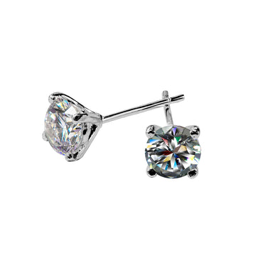 1 Carat Moissanite Earrings (4 prong)