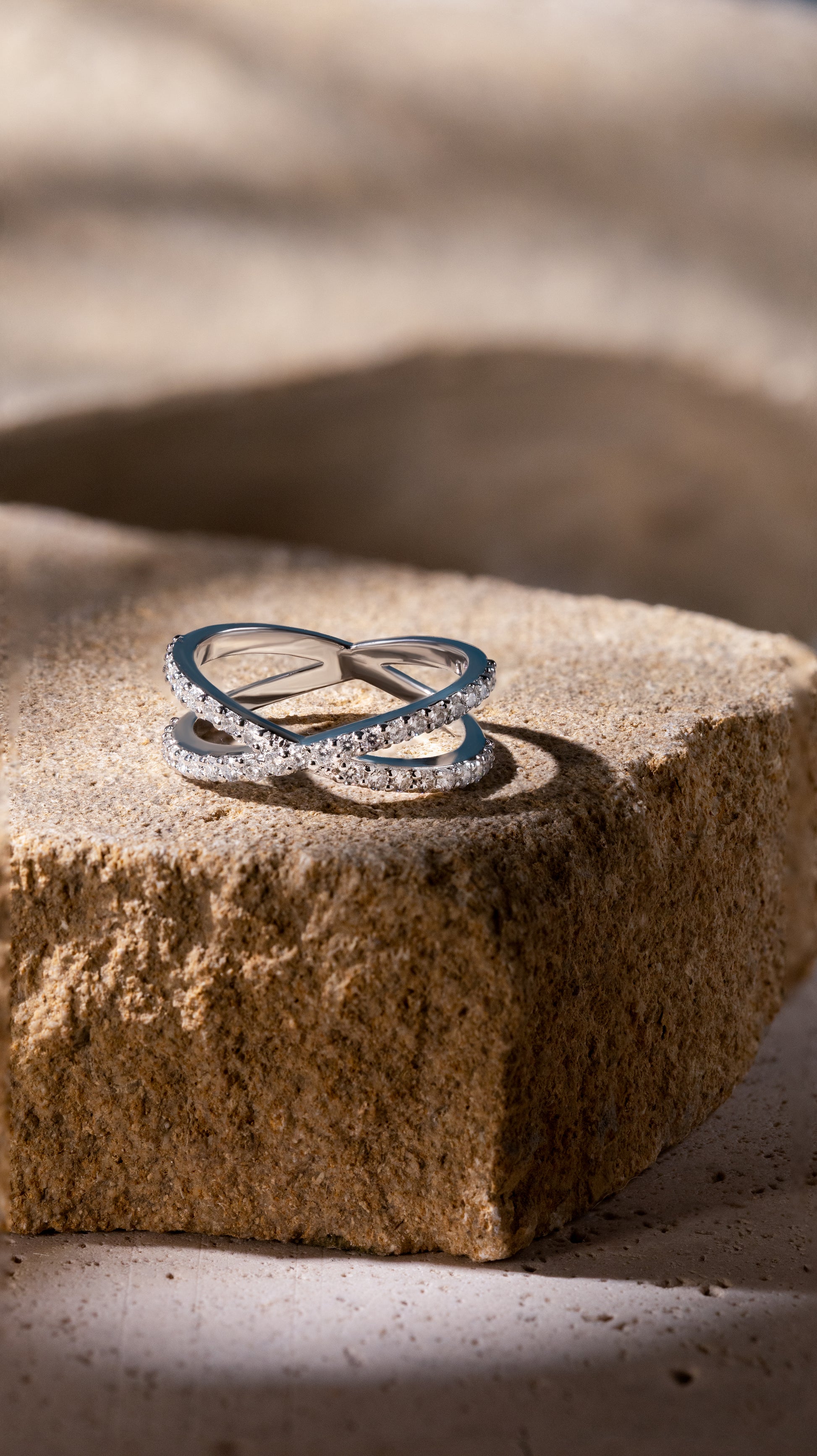 Stellar Cross Moissanite Wedding Ring