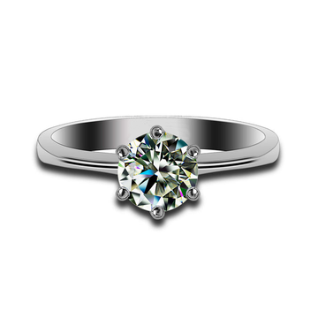 1 Carat Moissanite Ring (6 Prong)