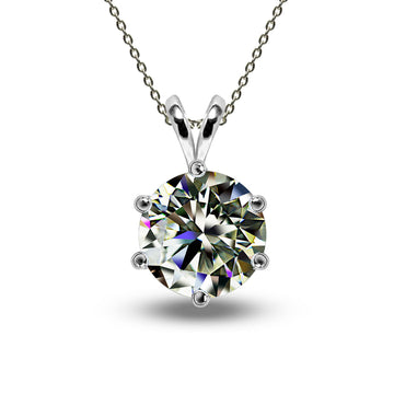 2 Carat Moissanite Pendant (6 prong)