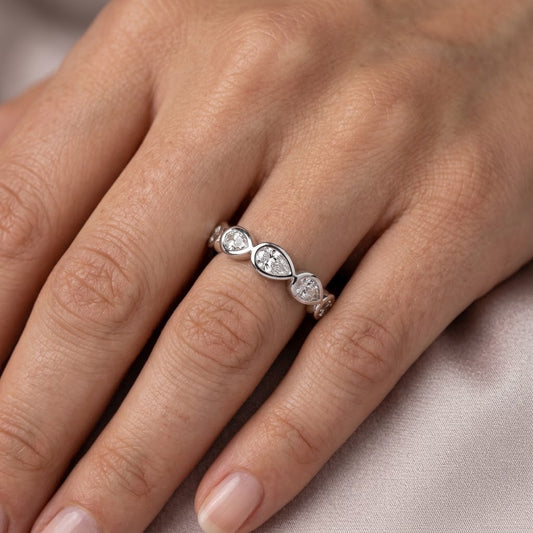 Camellia Moissanite Wedding Ring
