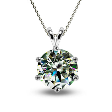 3 Carat Moissanite Pendant (6 prong)