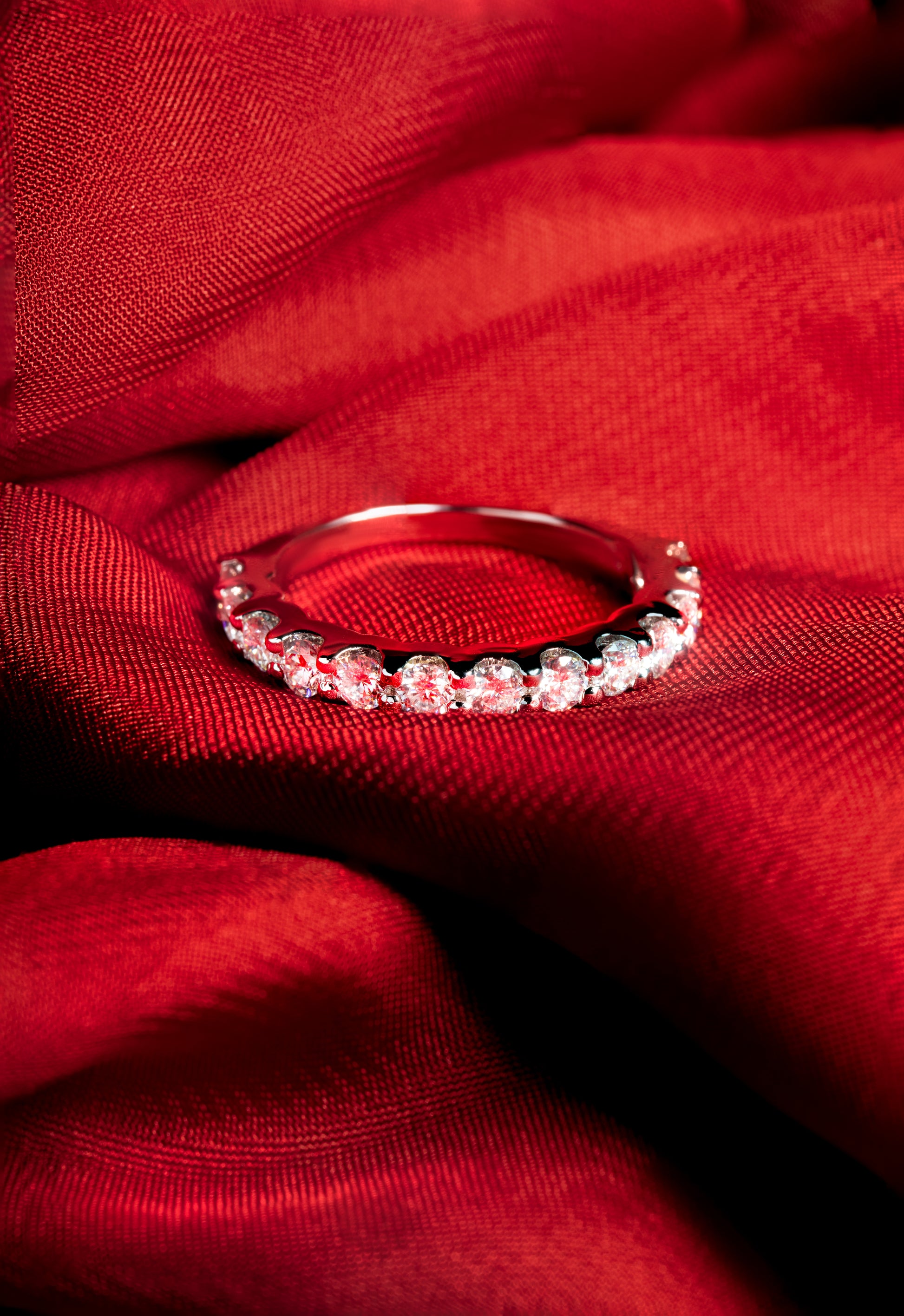 L'amour Eternity Moissanite Wedding Ring