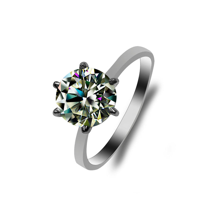 3-carat solitaire moissanite ring