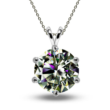 4 Carat Moissanite Pendant (6 Prong)