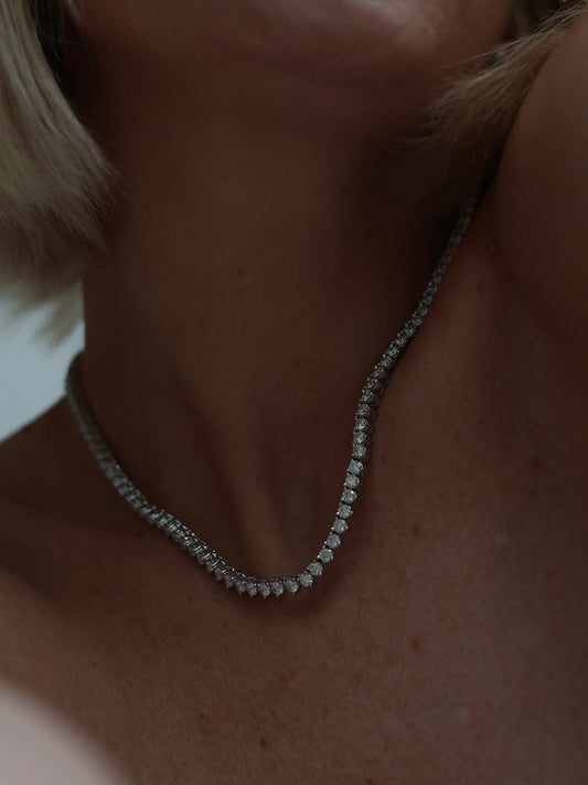 11 Point Dazzling Strand Moissanite Necklace