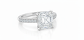 Asscher Cut Moissanite Engagement Ring with Classic Elegance