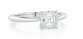 Asscher Cut Moissanite Engagement Ring with Vintage Classic Style

