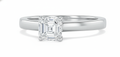 Classic Asscher Cut Moissanite Engagement Ring