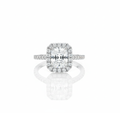 Classic Style Radiant Cut Moissanite Halo Engagement Ring