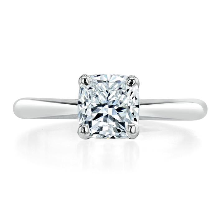 Cushion Cut Moissanite Engagement Ring in Refined Classic Style