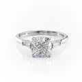 Cushion Cut Moissanite Engagement Ring, Traditional Classic Design
