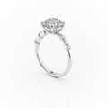 Cushion Cut Moissanite Engagement Ring with Delicate Vintage Style
