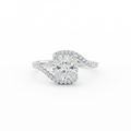 Cushion Cut Moissanite Engagement Ring with Twisted Band Design