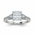 Cushion Cut Moissanite Engagement Ring with Vintage Design