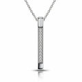 Drop Bar Moissanite Pendant Princess Cut