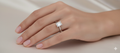Emerald Cut Moissanite Engagement Ring, Classic Tiffany Style