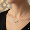 Five Stone Moissanite Pendant Necklace in Bezel Setting