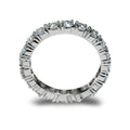 Full Eternity Moissanite Wedding Ring, Round Cut Single Row