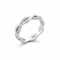 Full Eternity Moissanite Wedding Ring, Contemporary Twist Design