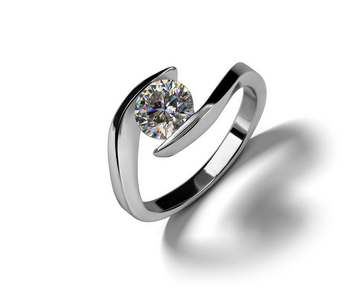 Glinted Galaxy Moissanite Ring