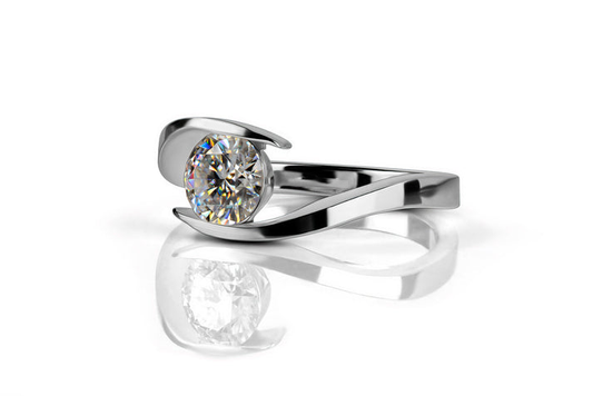 Glinted Galaxy Moissanite Ring