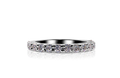 Half Eternity Moissanite Wedding ring, Round Cut Classic Style