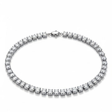 Oval Cut Moissanite Tennis Necklace