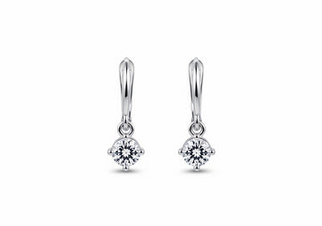Sterling Silver Moissanite Drop Earrings