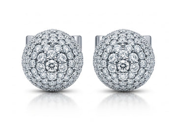 Pavé Moissanite Flat Back Earrings