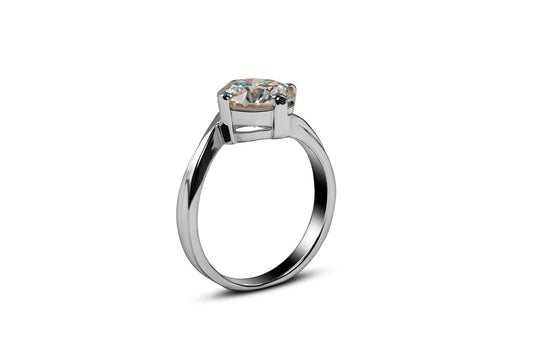 Twisted Sparkle Moissanite Ring