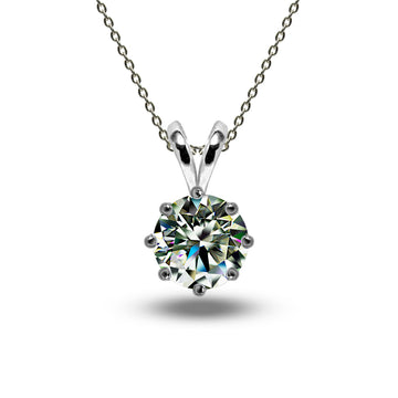 1 Carat Moissanite Pendant (8 prong)