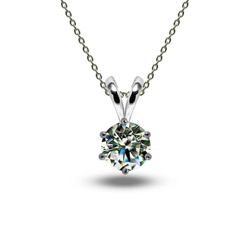 0.5 Carat Moissanite Pendant (6 Prong)