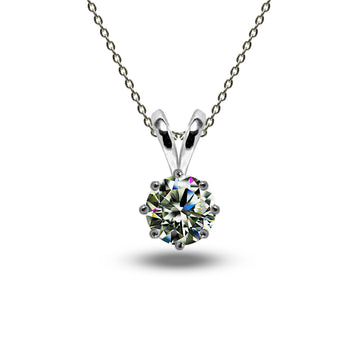 0.5 Carat Moissanite Pendant (8 Prong)