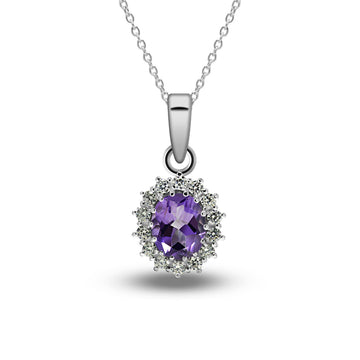 Diana Moissanite and Amethyst