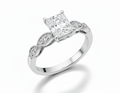 Princess Cut Moissanite Engagement Ring Vintage Style - Franc Laurent