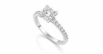 Princess Cut Moissanite Engagement Ring with Classic Style - Franc Laurent