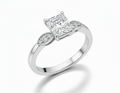 Vintage Princess Cut Moissanite Engagement Ring - Franc Laurent