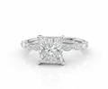 Princess Cut Moissanite Engagement Ring With Hidden Halo Style - Franc Laurent
