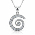Princess Cut Spiral Shaped Moissanite Pendant