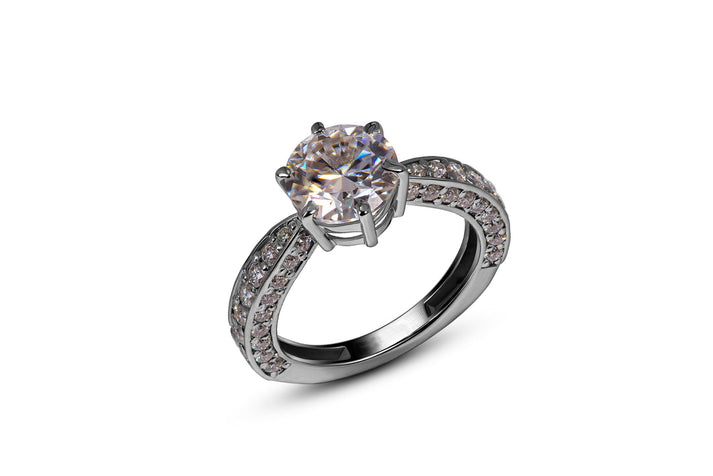 Radiant Starfire Moissanite Engagement Ring